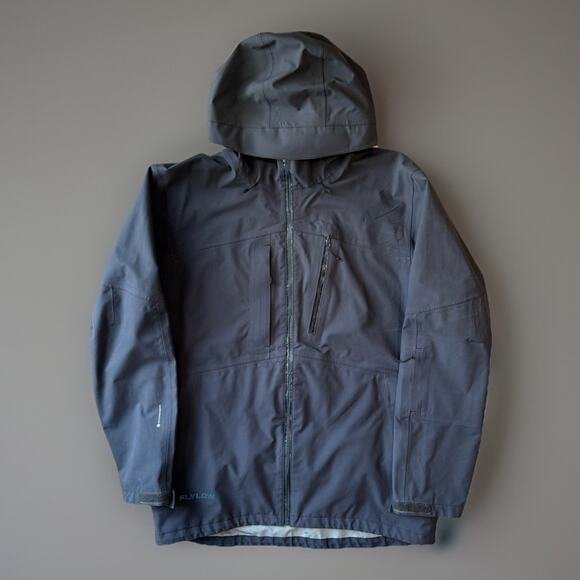 Flylow Quantum Pro Jacket XL Black Hooded Full Zip Parka Waterproof Park - Picture 1 of 13